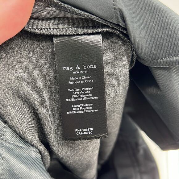 Rag & Bone Women's Cecily Ponte Pant Barrel Leg - Charcoal - 4 - NWT - Picture 7 of 11